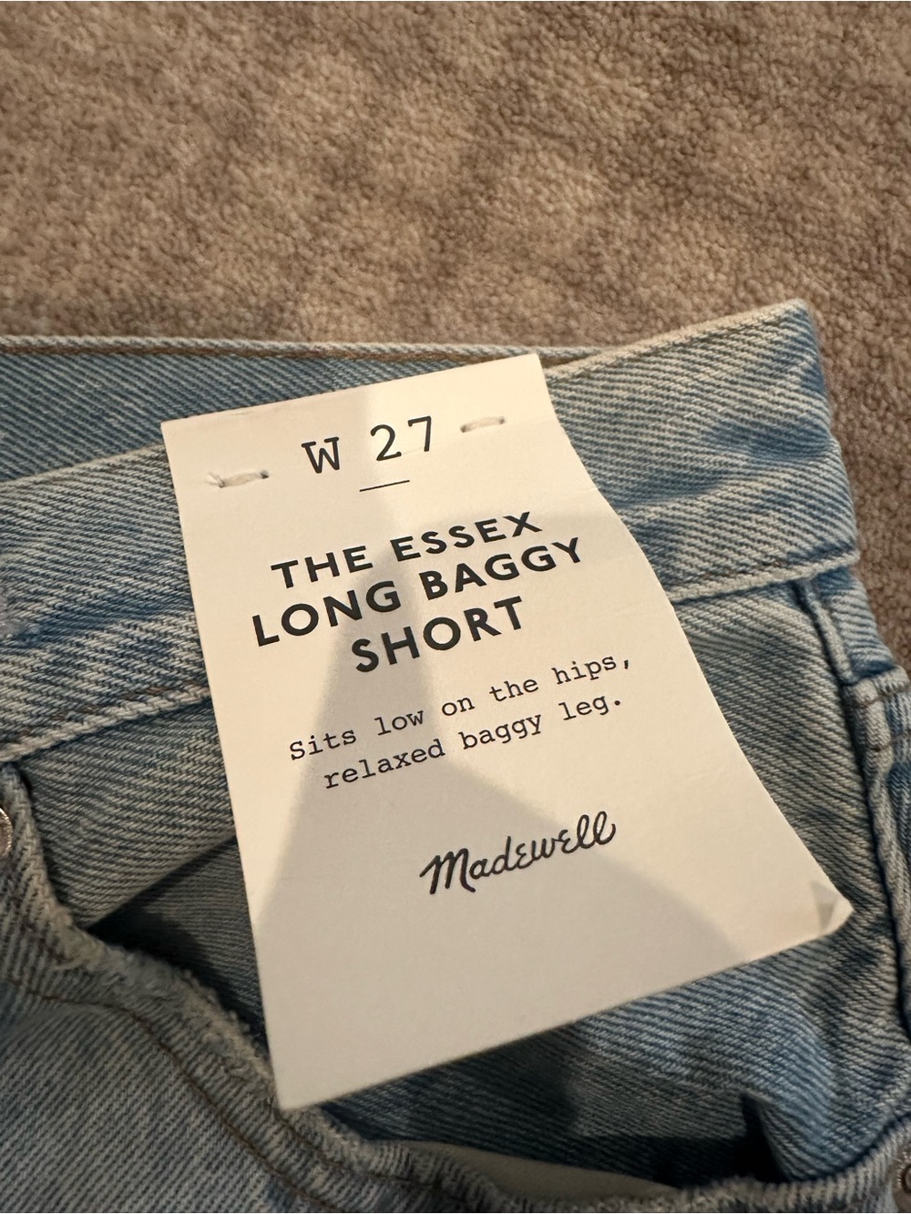 Madewell The Essex Long Baggy Shorts NWT - Picture 7 of 7